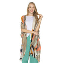 Empire Cove Womens Abstract Print Kimono Shawl Wraps Beach Cover Ups Summer 10 image