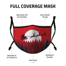 Casaba 4 Pack Face Masks Adult Kids Sizes Fun Cute Holiday Christmas Cotton Poly Adjustable Washable Reusable-Serve The Flag 4 image