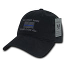 All Gave Some Thin Blue Line American Flag Baseball Dad Caps Hats Washed Cotton-Serve The Flag 2 image