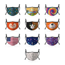 Cute Face Masks 3 / 5 Packs for Kids Child Adjustable Boys Girls Ages 3 to 9 Cotton Poly Washable Reusable 2 Layer Pocket Filter-Serve The Flag 1 image