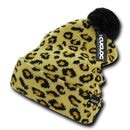 Atakora Fully Lined Youth Leopard Gold Beanies Pom Style Winter Caps Hats Ski-Serve The Flag 1 image