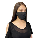 3 Pack Black Cotton Face Mask Cloth Masks for Mouth Nose Washable Reusable Double Layer Covering Adjustable Ear-Serve The Flag 4 image