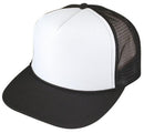 50 Lot Flat Bill Blank 5 Panel Mesh Foam Trucker Baseball Hats Caps Wholesale Bulk-Serve The Flag 15 image