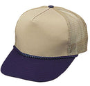 Blank Two Tone 5 Panel Trucker Cotton Twill Mesh Braid Hats Caps-Serve The Flag 7 image