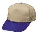Blank Two Tone 5 Panel Trucker Cotton Twill Mesh Braid Hats Caps-Serve The Flag 9 image