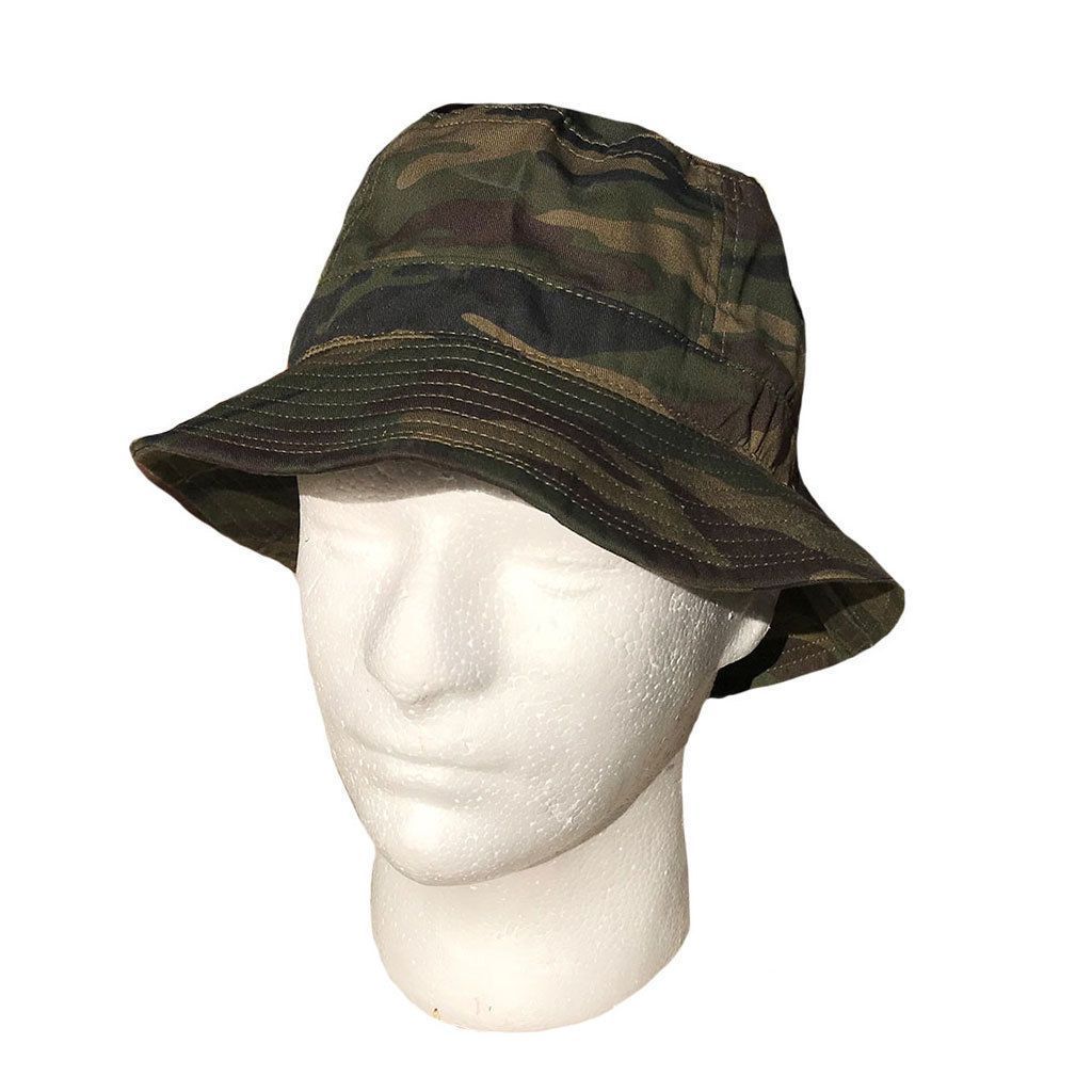 Camouflage Camo Bucket Hats Caps Hunting Gaming Fishing Military Unisex, L (7 1/8) / Green Camo
