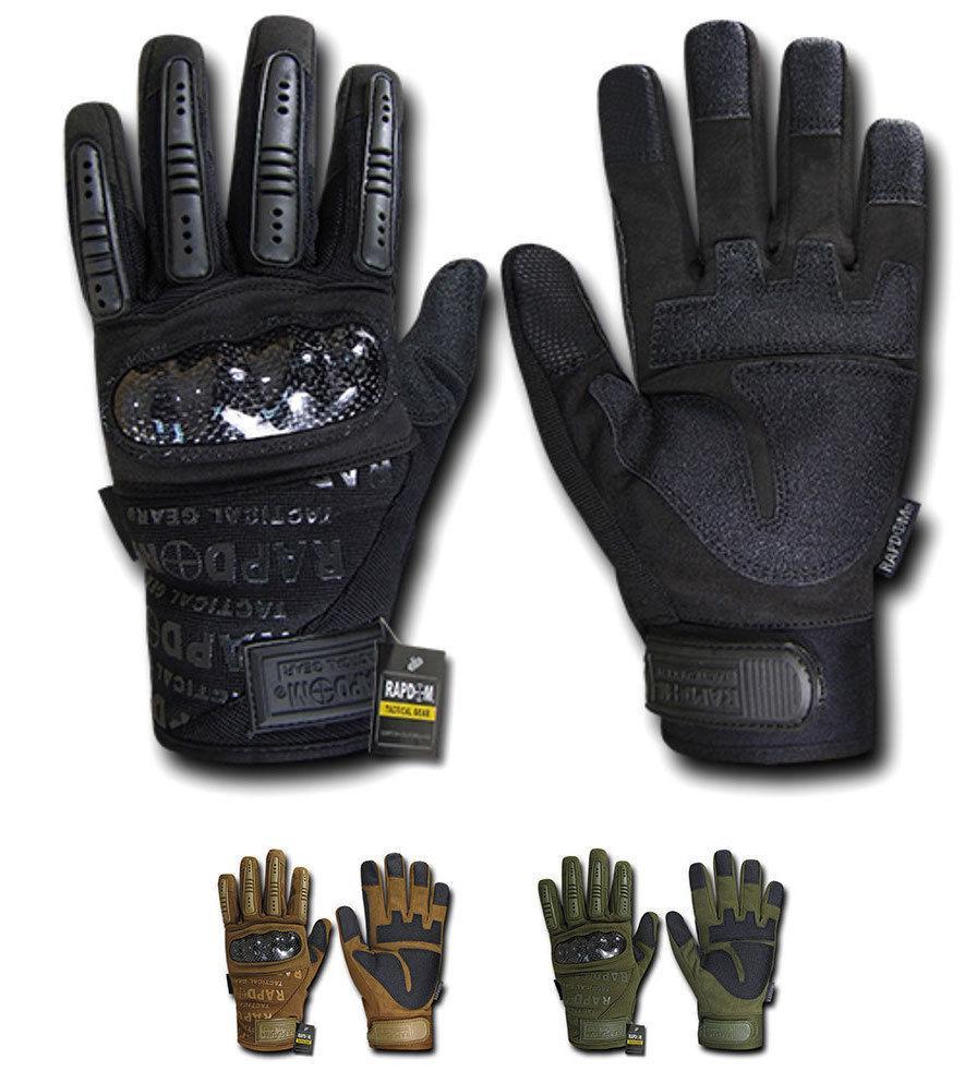 Tactical Carbon Fiber Knuckle Gloves - Military Style For Shooting, Hunting, Airsoft & Motorcycle