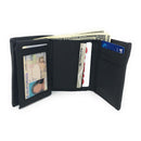 Casaba Genuine Leather Trifold Wallets Easy Flip Up Id Card Windows Mens Womens-Serve The Flag 4 image