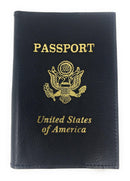 Casaba Genuine Leather USA US Passport Holder Protector Boarding Pass Bi-Fold-Serve The Flag 3 image