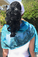 Casaba Women's Elegant Paisley Sheer Scarf Scarves Intricate Brocade Tapestry-Serve The Flag 27 image