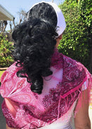 Casaba Women's Elegant Paisley Sheer Scarf Scarves Intricate Brocade Tapestry-Serve The Flag 29 image