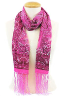 Casaba Women's Elegant Paisley Sheer Scarf Scarves Intricate Brocade Tapestry-Serve The Flag 30 image