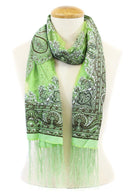 Casaba Women's Elegant Paisley Sheer Scarf Scarves Intricate Brocade Tapestry-Serve The Flag 11 image