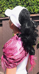 Casaba Women's Elegant Paisley Sheer Scarf Scarves Intricate Brocade Tapestry-Serve The Flag 31 image