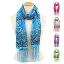 Casaba Women's Elegant Paisley Sheer Scarf Scarves Intricate Brocade Tapestry-Serve The Flag 12 image