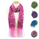 Casaba Women's Elegant Paisley Sheer Scarf Scarves Intricate Brocade Tapestry-Serve The Flag 10 image