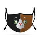 Cute Face Masks for Kids Child Adjustable Boys Girls Ages 3 to 9 Cotton Poly Washable Reusable 2 Layer Pocket Filter-Serve The Flag 7 image