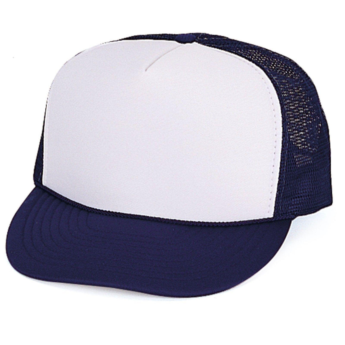 Adult Trucker Snapback Hat 2-Tone Baseball Cap Cotton Polyester C.C Brand Two Tone Canvas Trucker Cap - Snapback Baseball  main image 3