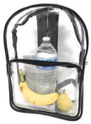 Clear Transparent Backpack Book Bag School Concerts Sports Stadium TSA Security-Serve The Flag 3 image