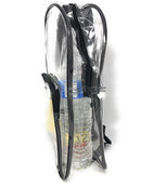 Clear Transparent Backpack Book Bag School Concerts Sports Stadium TSA Security-Serve The Flag 9 image