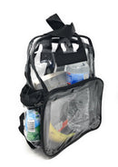 Clear Transparent Backpack Book Bag School Stadium Security Tsa Rally 3 Pockets-Serve The Flag 5 image
