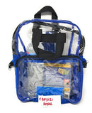 Clear Transparent Backpack Book Bag School Stadium Security Tsa Travel Rally 12X15inch-Serve The Flag 7 image