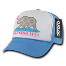 Cuglog 5 Panel California Love Foam Trucker Baseball Hat Cap California Bear-Serve The Flag 20 image