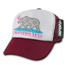 Cuglog 5 Panel California Love Foam Trucker Baseball Hat Cap California Bear-Serve The Flag 31 image