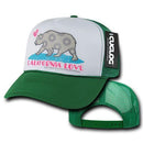 Cuglog 5 Panel California Love Foam Trucker Baseball Hat Cap California Bear-Serve The Flag 8 image
