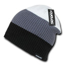 Cuglog Beanies Watch Striped Rib Knit 3 Tone Caps Ski Warm Winter-Serve The Flag 5 image