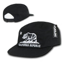 Cuglog California Republic Cali Bear Embroidered 5 Panel Racer Caps Hats-Serve The Flag 1 image