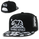 Cuglog California Republic Floral Snapback Hat Cap Hawaiian California Bear-Serve The Flag 1 image