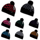 Cuglog Changbai Checker Flag Style Winter Cuffed Beanies Caps Pom Hats-Serve The Flag 2 image