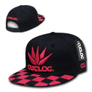 Cuglog Checker Retro Flat Bill High Crown 6 Panel Snapback Caps Hats-Serve The Flag 12 image