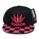 Cuglog Checker Retro Flat Bill High Crown 6 Panel Snapback Caps Hats-Serve The Flag 13 image
