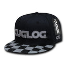 Cuglog Checker Retro Flat Bill High Crown 6 Panel Snapback Caps Hats-Serve The Flag 19 image