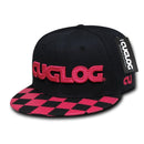 Cuglog Checker Retro Flat Bill High Crown 6 Panel Snapback Caps Hats-Serve The Flag 20 image