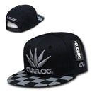 Cuglog Checker Retro Flat Bill High Crown 6 Panel Snapback Caps Hats-Serve The Flag 3 image