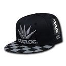 Cuglog Checker Retro Flat Bill High Crown 6 Panel Snapback Caps Hats-Serve The Flag 9 image