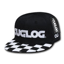 Cuglog Checker Retro Flat Bill High Crown 6 Panel Snapback Caps Hats-Serve The Flag 8 image