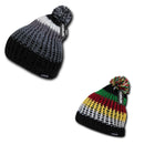 Cuglog Matterhorn Rugged Beanies Pom Style Thick Knit Winter Cuffed Caps Hats-Serve The Flag 2 image
