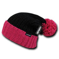 Cuglog Rainier Two Tone Cuffed Beanies Pom Style Winter Caps Hats-Serve The Flag