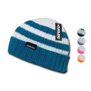 Cuglog Sailor Beanies Colorful Striped Cuffed Cable Knit Skull Caps Hats Winter-Serve The Flag 1 image