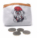 Cute Dog Cat Portraits Zipper Coin Wallet Purse Insert Keychain Ring Pouch Bag-Serve The Flag