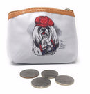 Cute Dog Cat Portraits Zipper Coin Wallet Purse Insert Keychain Ring Pouch Bag-Serve The Flag 4 image