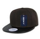 Decky 6 Panel Vinyl Flat Bill Snapback Constructed Baseball Caps Hats-Serve The Flag 14 image