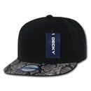 Decky Animal Print Retro Flat Bill Hats Baseball Caps Snake Leopard Skin-Serve The Flag 11 image
