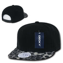 Decky Animal Print Retro Flat Bill Hats Baseball Caps Snake Leopard Skin-Serve The Flag 4 image