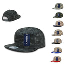 Decky Army Camouflage 100% Cotton Retro Flat Bill 6 Panel Snapback Hats Caps-Serve The Flag 2 image
