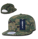 Decky Army Camouflage 100% Cotton Retro Flat Bill 6 Panel Snapback Hats Caps-Serve The Flag 15 image
